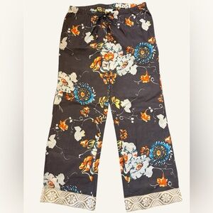 NWOT Punjammies by Sudara Leela Floral Boho Loungewear Pants Women's Large